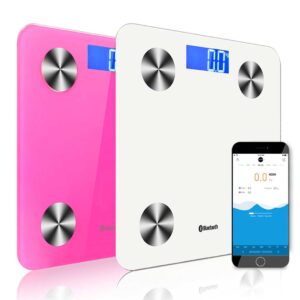 SOGA 2X Wireless Bluetooth Digital Body Fat Scale Bathroom Health Analyser Weight White/Pink, home & living, bathroom, bathroom accessories, bathroom scales, ,  - AU DEPOT 1