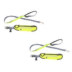 SOGA 2X Yellow Adjustable Hands-Free Pet Leash Bag Dog Lead Walking Running Jogging Pet Essentials, , , , , ,  - AU DEPOT 1