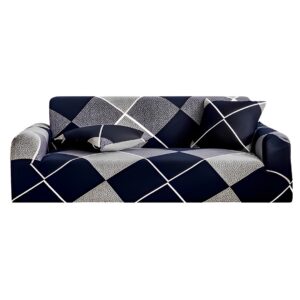 SOGA 3 Seater Checkered Sofa Cover Couch Protector High Stretch Lounge Slipcover Home Decor SofaCov223 AU DEPOT - AU DEPOT