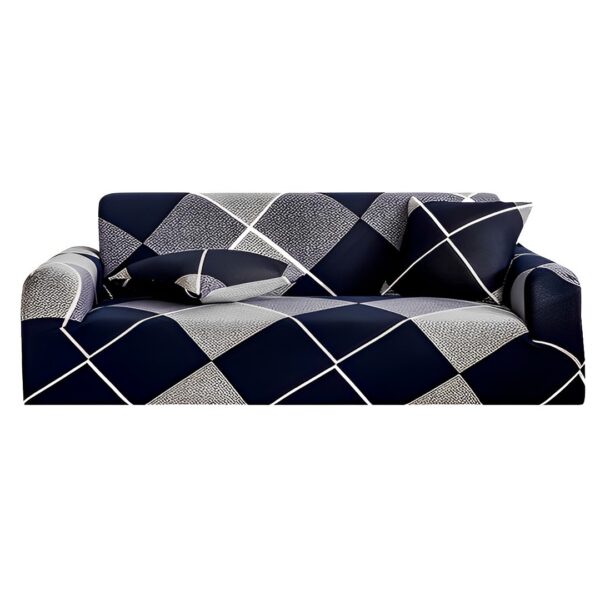 SOGA 3-Seater Checkered Sofa Cover Couch Protector High Stretch Lounge Slipcover Home Decor, Home & Living, Home Decor, Sofa Covers, , ,  - AU DEPOT 1