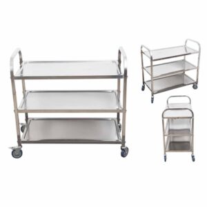 SOGA 3 Tier 75x40x83.5cm Stainless Steel Kitchen Dinning Food Cart Trolley Utility Size Small, Business & Industrial, Food Service, Food Service Carts, , ,  - AU DEPOT 2