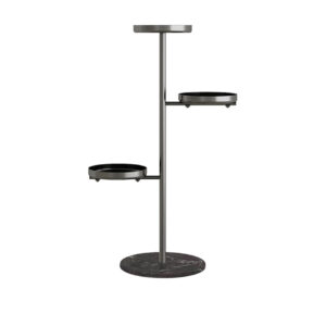 SOGA 3 Tier Black Round Plant Stand Flowerpot Tray Display Living Room Balcony Metal Decorative Shelf FPotH102 AU DEPOT - AU DEPOT