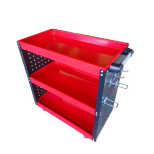 SOGA 3 Tier Tool Storage Cart Portable Service Utility Heavy Duty Mobile Trolley with Hooks Red ToolCart609 AU DEPOT - AU DEPOT