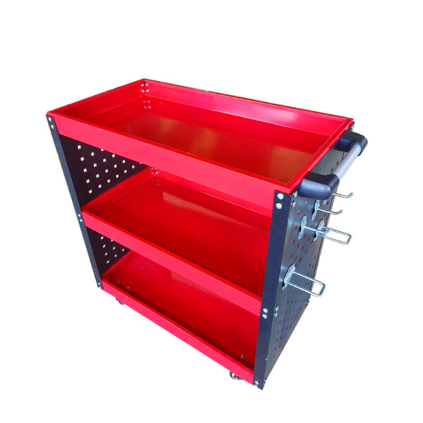 SOGA 3 Tier Tool Storage Cart Portable Service Utility Heavy Duty Mobile Trolley with Hooks Red, Garden, Tools & Hardware, Garage Storage & Organisation, Tool Organisers, , ,  - AU DEPOT 1