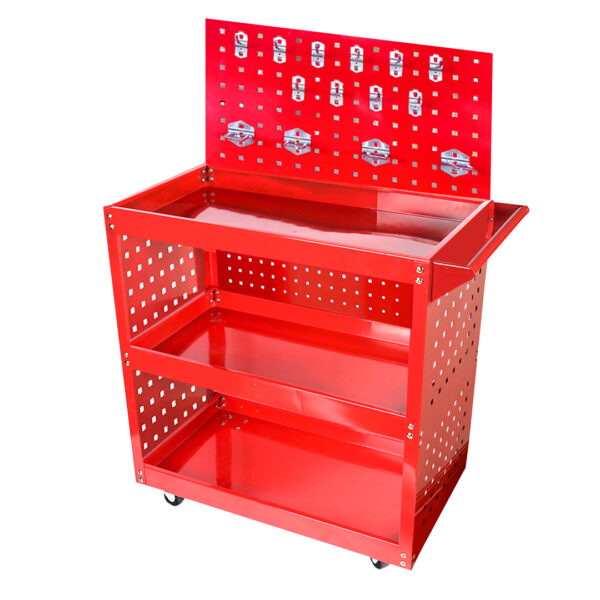 SOGA 3 Tier Tool Storage Cart Portable Service Utility Heavy Duty Mobile Trolley with Porous Side Panels, Garden, Tools & Hardware, Garage Storage & Organisation, Tool Organisers, , ,  - AU DEPOT 1