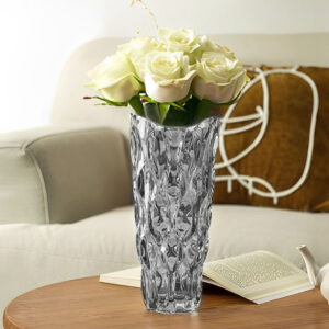 SOGA 30cm Glass Grey Vase Crystal VASE Thick Modern Home Decor, Home & Living, Home Decor, Vases, , ,  - AU DEPOT 2