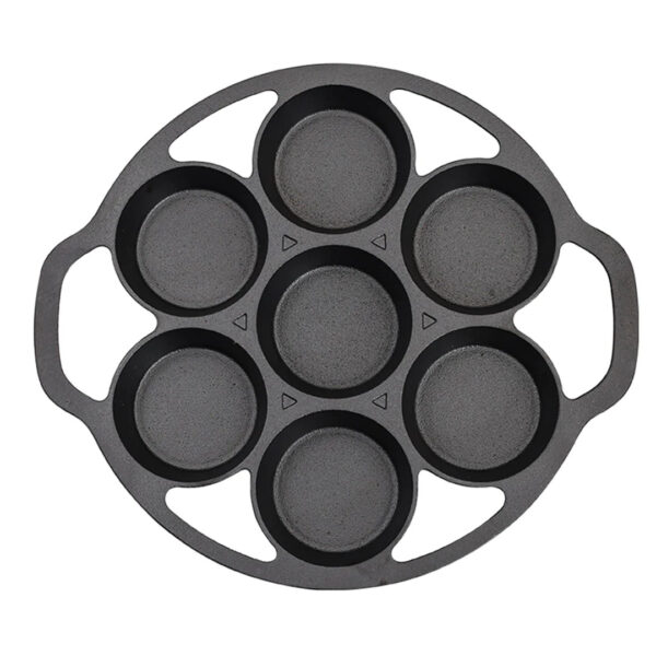 SOGA 32cm Cast Iron Takoyaki Fry Pan Octopus Balls Maker 7 Hole Cavities Grill Mold, Home & Living, Kitchen & Dining, Cookware, Frying Pans, ,  - AU DEPOT 1