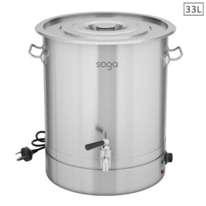 SOGA 33L Stainless Steel URN Commercial Water Boiler 2200W toasters kettles Urn843 AU DEPOT toasters & kettles - AU DEPOT