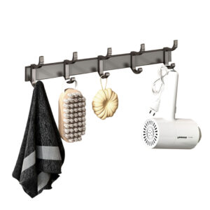 SOGA 37cm Wall Mounted Towel Rack Space Saving Hanger Organiser with Durable Hooks Bathroom Storage TAN1017 AU DEPOT Bathroom Storage - AU DEPOT