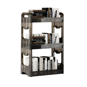 SOGA 38x24cm Clear 4 Tier Bookshelf Cosmetic Storage Organizer Trolley Rack BookSheClear5 AU DEPOT - AU DEPOT