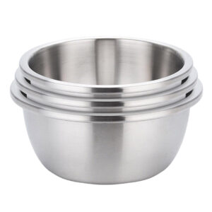 SOGA 3Pcs Deepen Matte Stainless Steel Stackable Baking Washing Mixing Bowls Set Food Storage Basin Mixing Bowls Bowl888 AU DEPOT Mixing Bowls - AU DEPOT