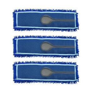 SOGA 3X 100x22 Blue Microfiber Flat Mop Floor Cleaning Pads Rotating Dust Remover MopHead100X3 AU DEPOT - AU DEPOT