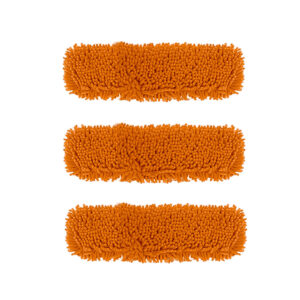 SOGA 3X 50x12 Orange Microfiber Flat Mop Floor Cleaning Pads Rotating Dust Remover MopHead50cmX3 AU DEPOT - AU DEPOT