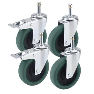 SOGA 4 Heavy Duty Polyurethane Swivel Castor Wheels with 2 Lock Brakes Casters FC1511WheelsFullSet AU DEPOT - AU DEPOT