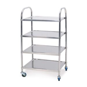 SOGA 4 Tier 860x540x1170 Stainless Steel Kitchen Dining Food Cart Trolley Utility FoodCart1116 AU DEPOT - AU DEPOT