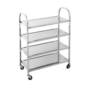 SOGA 4 Tier 950x500x1220 Stainless Steel Kitchen Dining Food Cart Trolley Utility, Business & Industrial, Food Service, Food Service Carts, , ,  - AU DEPOT 1