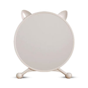 SOGA 40cm White Smart Makeup Bedroom Table Mirror Cat Ear Style No LED Light Bathroom Storage MirrorE3 AU DEPOT Bathroom Storage - AU DEPOT