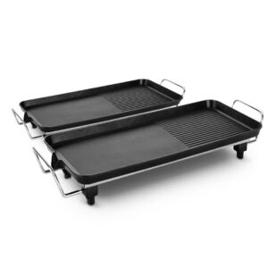 SOGA 48cm 68cm Electric BBQ Grill Teppanyaki Tough Non-Stick Surface Hot Plate Kitchen Bundle, electronics & appliances, appliances, small kitchen appliances, benchtop cooking, sandwich presses & grills,  - AU DEPOT 1