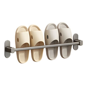 SOGA 49cm Wall Mounted Slipper Organiser Adhesive Storage Space Saving Wall Rack Other TAN1041 AU DEPOT Other - AU DEPOT