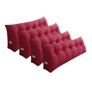 SOGA 4X 100cm Rose Red Triangular Wedge Bed Pillow Headboard Backrest Bedside Tatami Cushion Home Decor Pillow6111X4 AU DEPOT - AU DEPOT