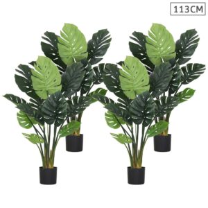 SOGA 4X 113cm Artificial Indoor Potted Turtle Back Fake Decoration Tree Flower Pot Plant APlantFHGP11310X4 AU DEPOT - AU DEPOT