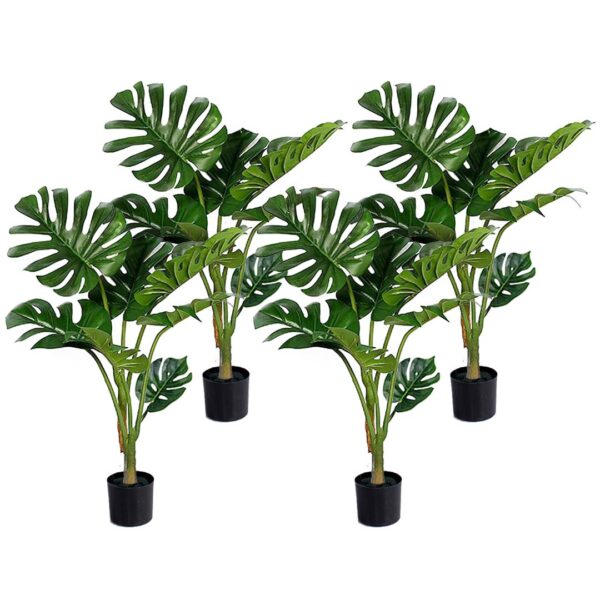 SOGA 4X 120cm Artificial Green Indoor Turtle Back Fake Decoration Tree Flower Pot Plant, Home & Living, Home Decor, Artificial Plants, , ,  - AU DEPOT 1