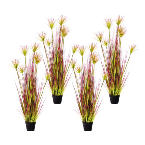 SOGA 4X 120cm Green Artificial Indoor Potted Papyrus Plant Tree Fake Simulation Decorative APlantFH60152X4 AU DEPOT - AU DEPOT