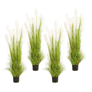 SOGA 4X 120cm Nearly Natural Plume Grass Artificial Plant APlantFH6004X4 AU DEPOT - AU DEPOT