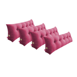 SOGA 4X 120cm Pink Triangular Wedge Bed Pillow Headboard Backrest Bedside Tatami Cushion Home Decor PillowFab120RedX4 AU DEPOT - AU DEPOT