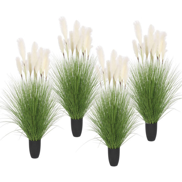 SOGA 4X 137cm Potted Tall Silk Fake Pampas Grass, Artificial Plants Reed Greenery Flowers, Home Decor, Home & Living, Home Decor, Artificial Plants, , ,  - AU DEPOT 1