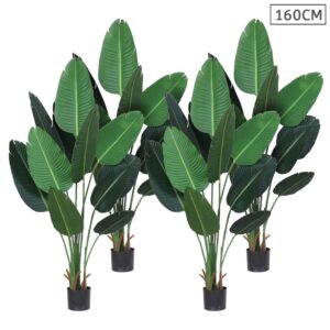 SOGA 4X 160cm Artificial Green Indoor Traveler Banana Fake Decoration Tree Flower Pot Plant, Home & Living, Home Decor, Artificial Plants, , ,  - AU DEPOT 1