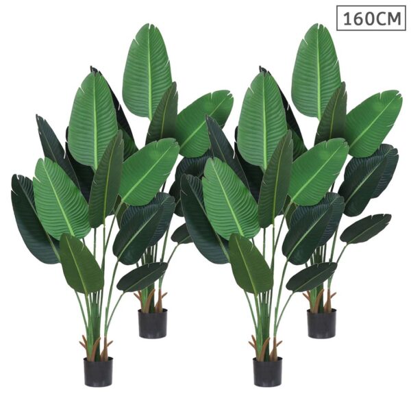 SOGA 4X 160cm Artificial Green Indoor Traveler Banana Fake Decoration Tree Flower Pot Plant, Home & Living, Home Decor, Artificial Plants, , ,  - AU DEPOT 1