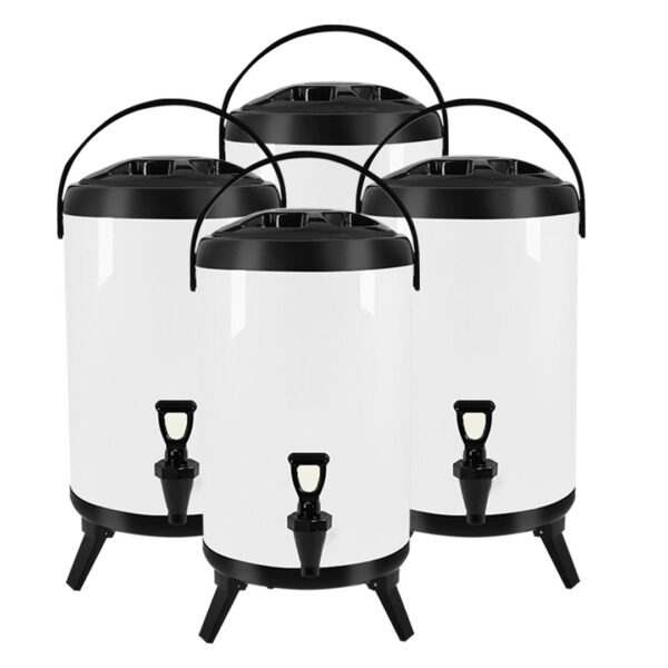 SOGA 4X 16L Stainless Steel Insulated Milk Tea Barrel Hot and Cold Beverage Dispenser Container with Faucet White, Home & Living, Kitchen & Dining, Barware, Spirit Dispensers, ,  - AU DEPOT 1