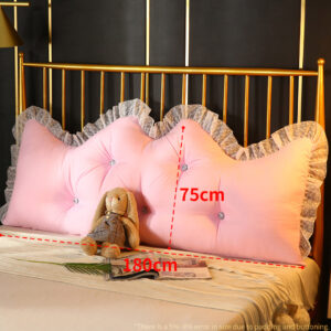 SOGA 4X 180cm Pink Princess Bed Pillow Headboard Backrest Bedside Tatami Sofa Cushion with Ruffle Lace Home Decor, Furniture, Living Room Furniture, Occasional Chairs, , ,  - AU DEPOT 2