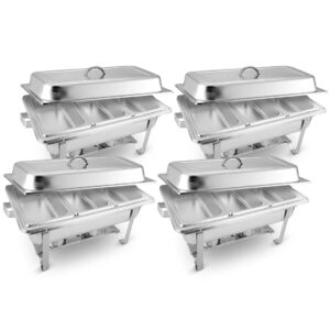 SOGA 4X 3L Triple Tray Stainless Steel Chafing Food Warmer Catering Dish, Furniture, Kitchen & Dining Room Furniture, Buffets, Sideboards & Kitchen Islands, , ,  - AU DEPOT 1