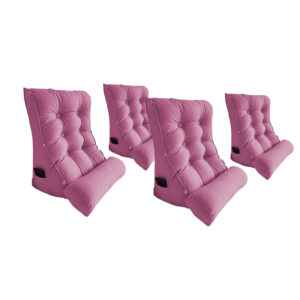 SOGA 4X 60cm Magenta Triangular Wedge Lumbar Pillow Headboard Backrest Sofa Bed Cushion Home Decor Pillow60RedX4 AU DEPOT - AU DEPOT