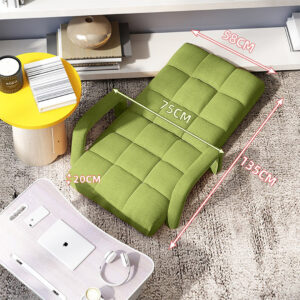 SOGA 4X Foldable Lounge Cushion Adjustable Floor Lazy Recliner Chair with Armrest Yellow Green, Furniture, Living Room Furniture, Occasional Chairs, , ,  - AU DEPOT 2