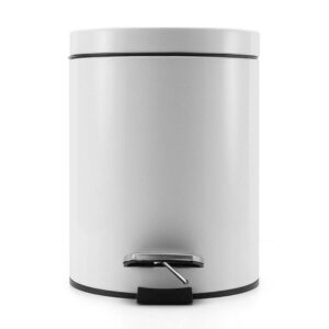 SOGA 4X Foot Pedal Stainless Steel Rubbish Recycling Garbage Waste Trash Bin Round 7L White, Home & Living, Kitchen & Dining, Kitchen Storage, Kitchen Bins, ,  - AU DEPOT 2