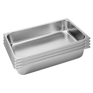 SOGA 4X Gastronorm GN Pan Full Size 11 GN Pan 10cm Deep Stainless Steel Tray Baking Trays GastronormPans5404X4 AU DEPOT Baking Trays - AU DEPOT