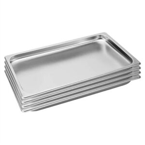 SOGA 4X Gastronorm GN Pan Full Size 1/1 GN Pan 2cm Deep Stainless Steel Tray, Home & Living, Kitchen & Dining, Bakeware, Baking Trays, ,  - AU DEPOT 1