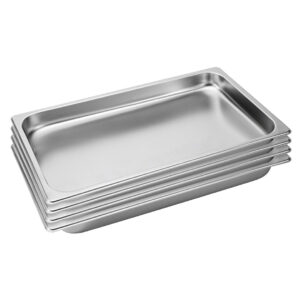 SOGA 4X Gastronorm GN Pan Full Size 1/1 GN Pan 4cm Deep Stainless Steel Tray, Home & Living, Kitchen & Dining, Bakeware, Baking Trays, ,  - AU DEPOT 1