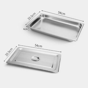 SOGA 4X Gastronorm GN Pan Full Size 1/1 GN Pan 4cm Deep Stainless Steel Tray With Lid, Home & Living, Kitchen & Dining, Bakeware, Baking Trays, ,  - AU DEPOT 2