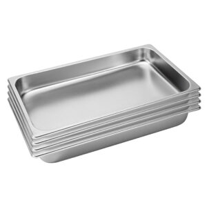 SOGA 4X Gastronorm GN Pan Full Size 1/1 GN Pan 6.5cm Deep Stainless Steel Tray, Home & Living, Kitchen & Dining, Bakeware, Baking Trays, ,  - AU DEPOT 1