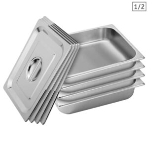 SOGA 4X Gastronorm GN Pan Full Size 1/2 GN Pan 6.5cm Deep Stainless Steel Tray With Lid, Home & Living, Kitchen & Dining, Bakeware, Baking Trays, ,  - AU DEPOT 1