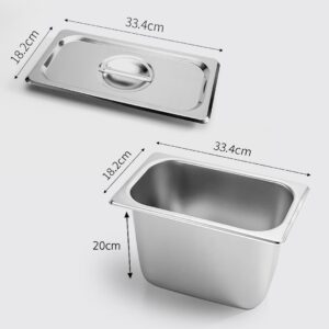 SOGA 4X Gastronorm GN Pan Full Size 1/3 GN Pan 20cm Deep Stainless Steel Tray With Lid, Home & Living, Kitchen & Dining, Bakeware, Baking Trays, ,  - AU DEPOT 2