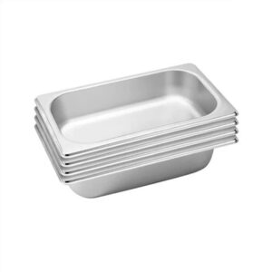 SOGA 4X Gastronorm GN Pan Full Size 13 GN Pan 6.5 cm Deep Stainless Steel Tray Baking Trays GastronormPans5415X4A AU DEPOT Baking Trays - AU DEPOT