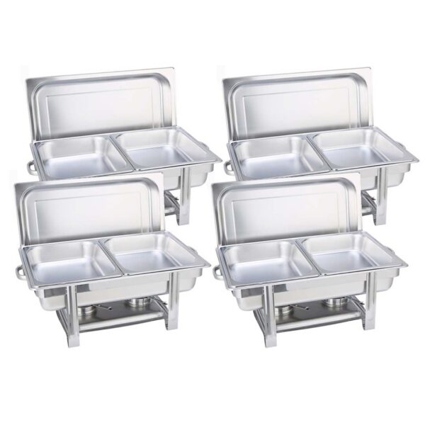 SOGA 4X Stainless Steel Chafing Double Tray Catering Dish Food Warmer, Furniture, Kitchen & Dining Room Furniture, Buffets, Sideboards & Kitchen Islands, , ,  - AU DEPOT 1