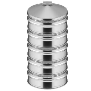 SOGA 5 Tier 22cm Stainless Steel Steamers With Lid Work inside of Basket Pot Steamers, home & living, kitchen & dining, cookware, steamers, ,  - AU DEPOT 1