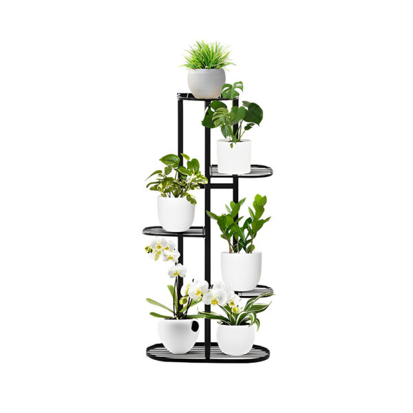 SOGA 5 Tier 6 Pots Black Metal Plant Rack Flowerpot Storage Display Stand Holder Home Garden Decor, Home & Living, Home Decor, Indoor Pots, Planters and Plant Stands, , ,  - AU DEPOT 1