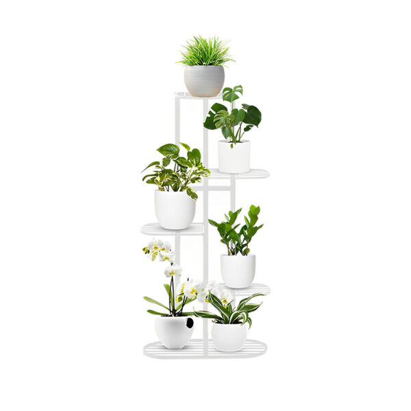 SOGA 5 Tier 6 Pots White Metal Plant Rack Flowerpot Storage Display Stand Holder Home Garden Decor, Home & Living, Home Decor, Indoor Pots, Planters and Plant Stands, , ,  - AU DEPOT 1